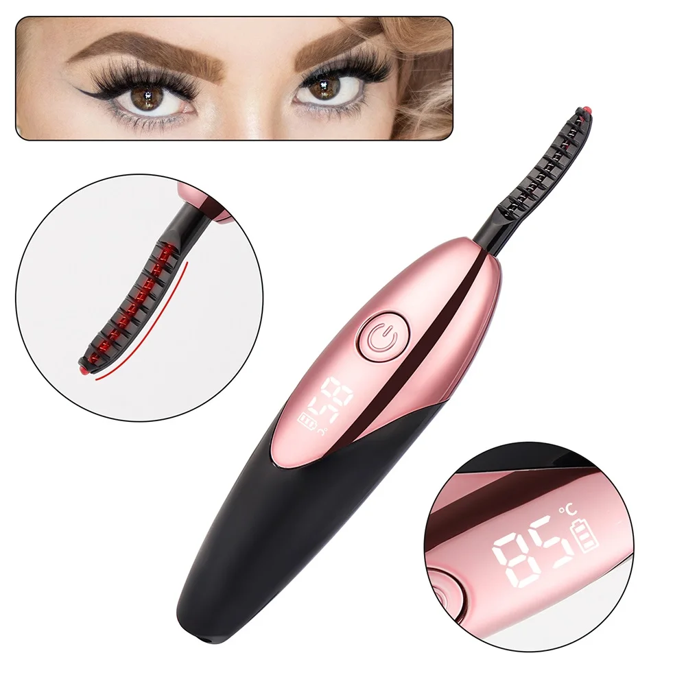 65℃/85℃ Heating Long-Lasting Curling Electric Eyelash Curler Mascara Eyelash Styling Clip Perm Eyelash Brush Ironing Lashes Comb 
65℃/85℃ Heating Long-Lasting Curling Electric Eyelash Curler Mascara Eyelash Styling Clip Perm Eyelash Brush Ironing Lashes Comb