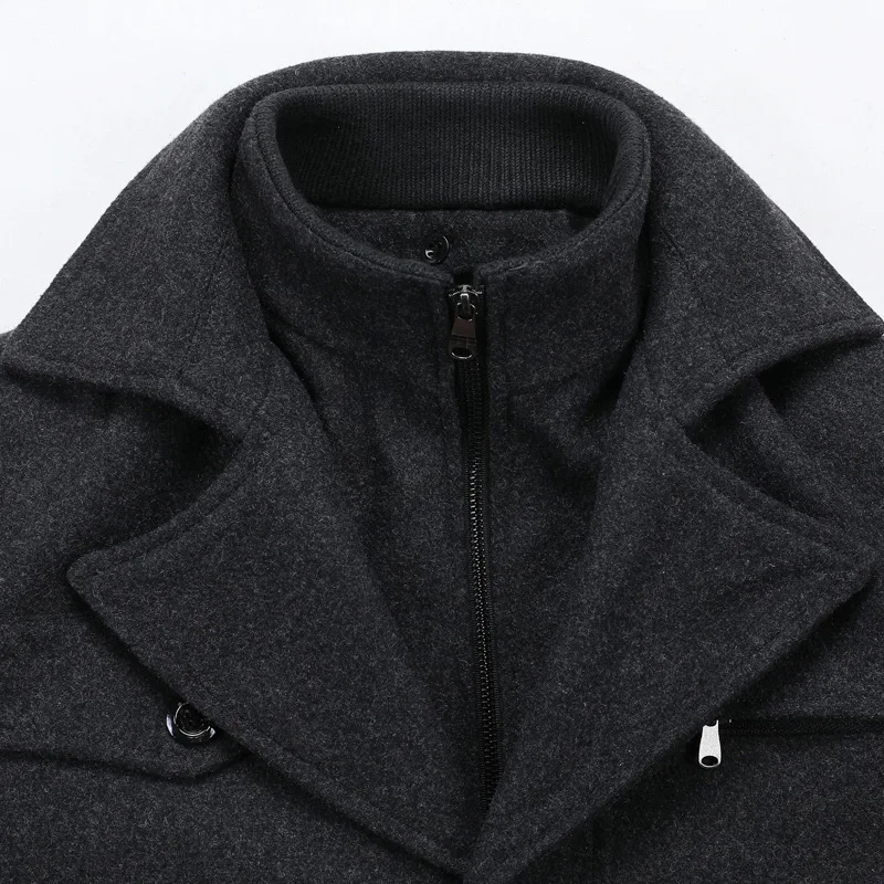 FALL/WINTER Nice Men's Casual Jacket: Thick Wool Windbreaker Business Men's Solid Coat High Quality Long Jacket
FALL/WINTER Nice Men's Casual Jacket: Thick Wool Windbreaker Business Men's Solid Coat High Quality Long Jacket