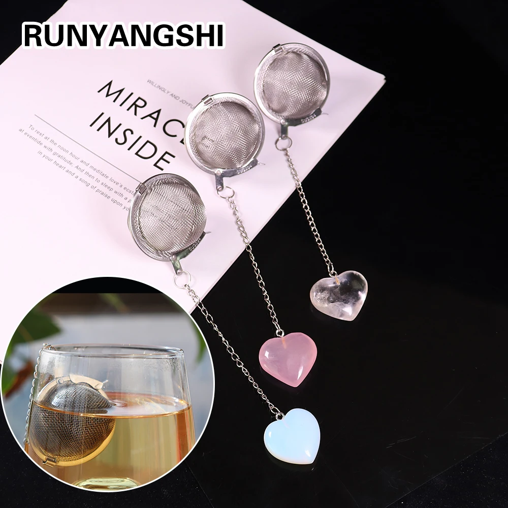 1pc Natural Crytal Love stone crafts Heart Shaped Pendant 304 stainless steel tea maker Tea filter Seasoning ball
1pc Natural Crytal Love stone crafts Heart Shaped Pendant 304 stainless steel tea maker Tea filter Seasoning ball