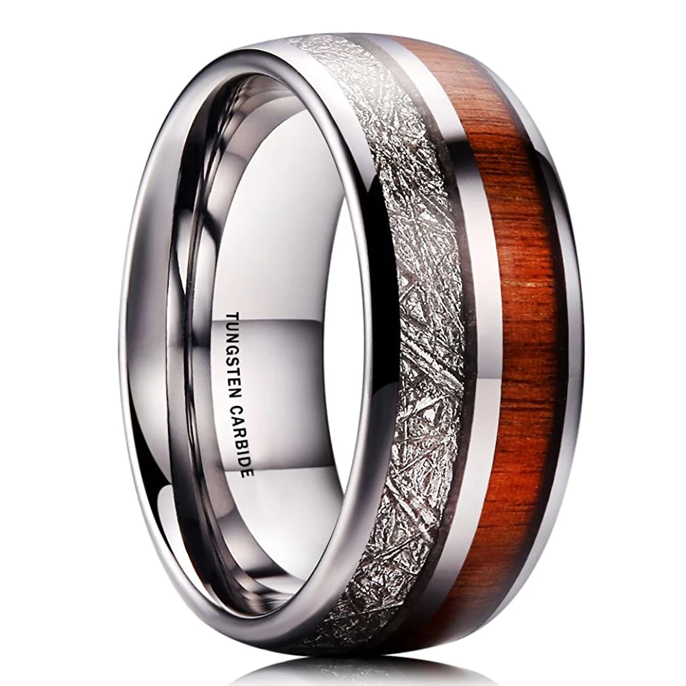 NEW Fashion 8mm Men's Black Tungsten Carbide Ring Hawaiian Koa Wood Inlay Dome Engagement Ring Men's Wedding Band Jewelry Gift
NEW Fashion 8mm Men's Black Tungsten Carbide Ring Hawaiian Koa Wood Inlay Dome Engagement Ring Men's Wedding Band Jewelry Gift