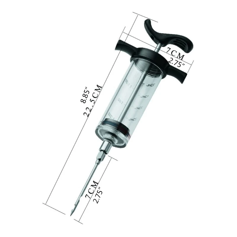BBQ 1-oz Marinade Injector Syringe with Screw-on Meat Needle for Barbecue Grill Turkey Meat Injector Kit Kitchen Outdoor
BBQ 1-oz Marinade Injector Syringe with Screw-on Meat Needle for Barbecue Grill Turkey Meat Injector Kit Kitchen Outdoor
