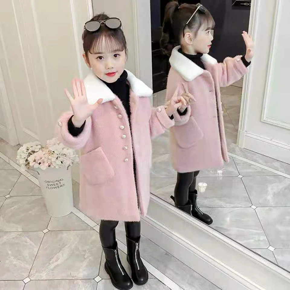Autumn Winter Children Outerwear Warm Coat Turn-down Thickening Windproof Boys Girls Wool Outwear Coats Size For 100cm-150cm
Autumn Winter Children Outerwear Warm Coat Turn-down Thickening Windproof Boys Girls Wool Outwear Coats Size For 100cm-150cm