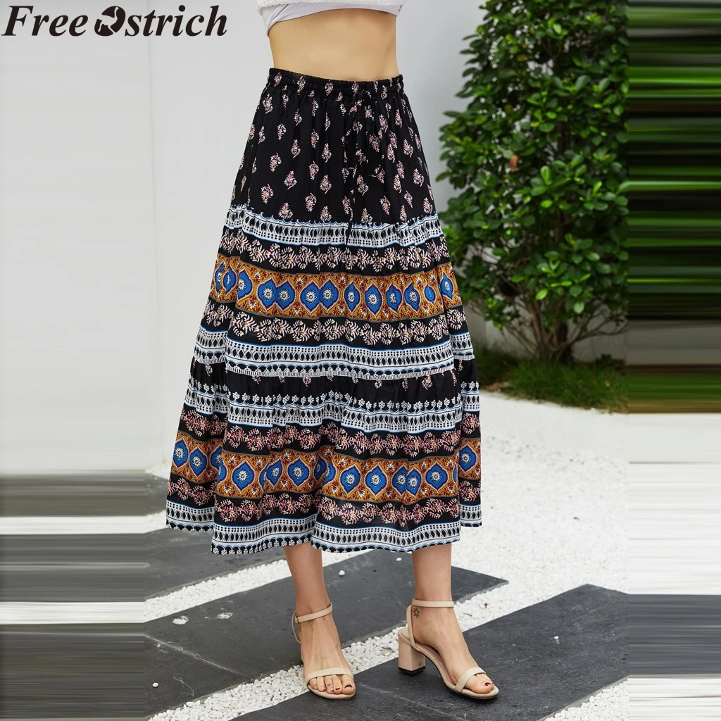 Summer Long Skirt Women Fashion Floral Print Fashion Skirt Stitching High Waist Loose Female Party Nightclub Plus Size Skirt
Summer Long Skirt Women Fashion Floral Print Fashion Skirt Stitching High Waist Loose Female Party Nightclub Plus Size Skirt