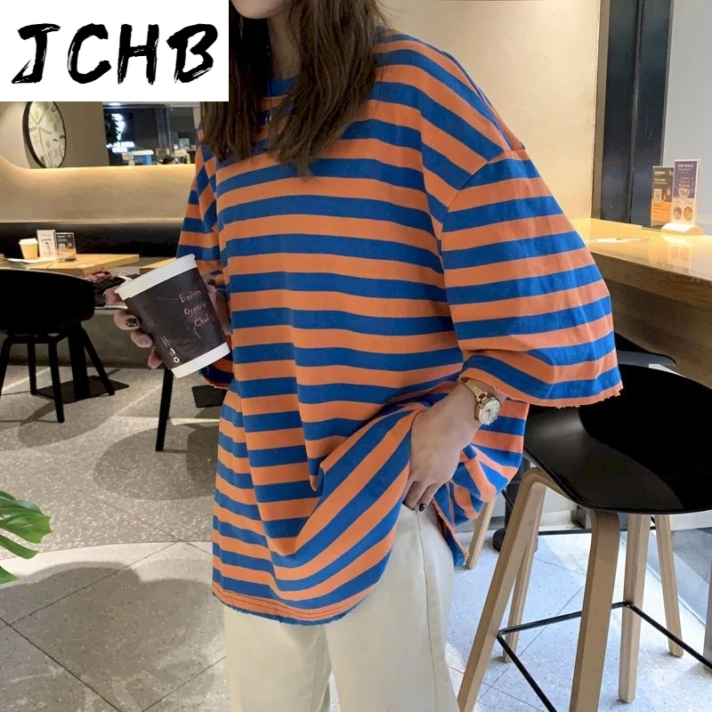 2021 Striped Tshirts Korean Short Sleeve Preppy t Shirt Vintage Casual Plus Size Clothing Summer T-shirts O-neck Young Graphic T
2021 Striped Tshirts Korean Short Sleeve Preppy t Shirt Vintage Casual Plus Size Clothing Summer T-shirts O-neck Young Graphic T