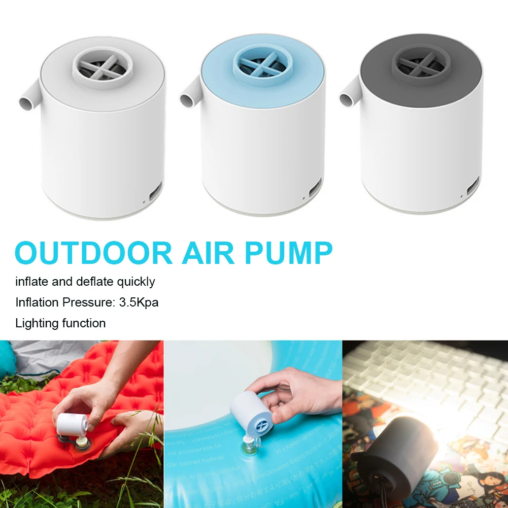 High Quality 3-in-1 Portable Air Pump Inflate/Deflate Ultralight USB Rechargeable Outdoor Pump with Camping Light Outdoor Tools
High Quality 3-in-1 Portable Air Pump Inflate/Deflate Ultralight USB Rechargeable Outdoor Pump with Camping Light Outdoor Tools