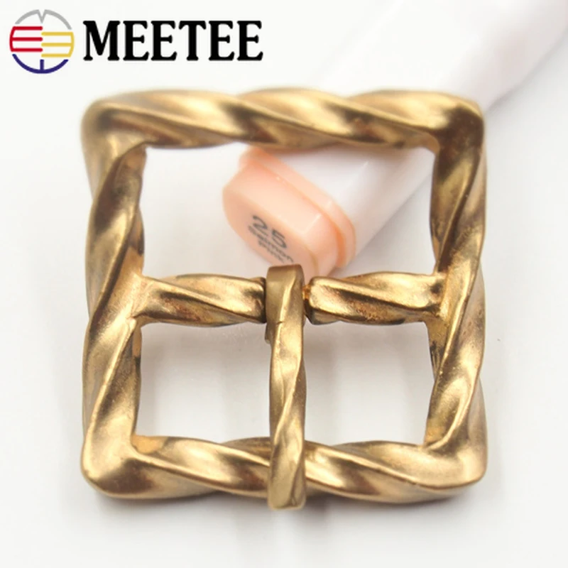 Meetee 1Pc/2Pcs ID27mm Brass Belt Buckle Twisted Pure Copper Pin Buckles Band Head DIY Leather Crsfts Adjustment Clasp Hardware
Meetee 1Pc/2Pcs ID27mm Brass Belt Buckle Twisted Pure Copper Pin Buckles Band Head DIY Leather Crsfts Adjustment Clasp Hardware