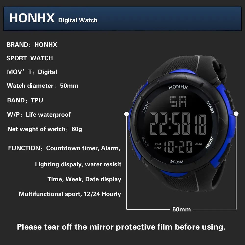 Luxury Men watch for men Digital Military Sport Led Waterproof men digital wristwatches Intelligent Electronic mens watch reloj
Luxury Men watch for men Digital Military Sport Led Waterproof men digital wristwatches Intelligent Electronic mens watch reloj