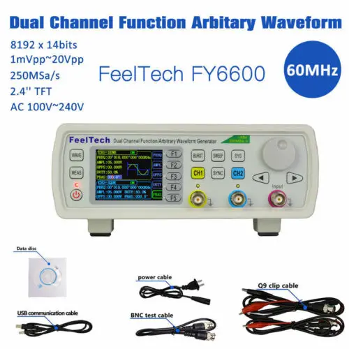 

Генератор сигналов произвольной формы VCO FeelTech FY6600 с функцией DDS, 60 МГц