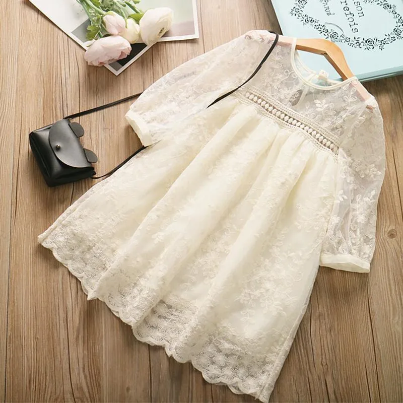 Girls Dresses Baby Girl Clothes Fashion Spring Embroidery Flower Hollow Out Lace Dress Half Sleeve Kids Clothes For Girls
Girls Dresses Baby Girl Clothes Fashion Spring Embroidery Flower Hollow Out Lace Dress Half Sleeve Kids Clothes For Girls