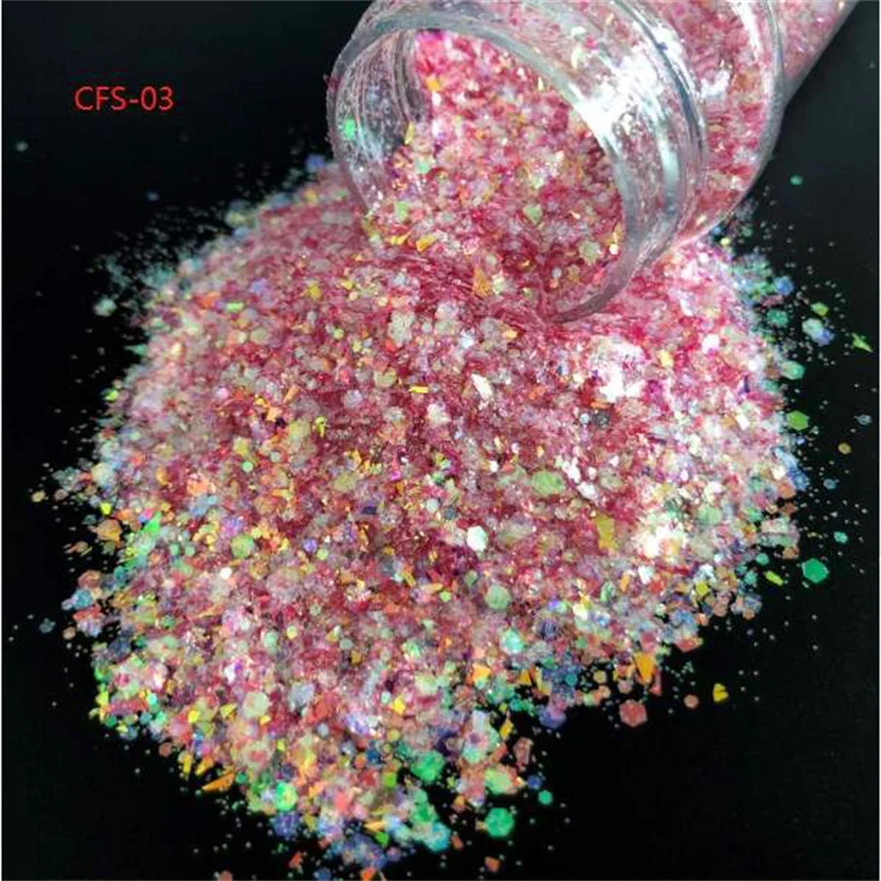 50g/200g/500g Rainbow Colors Mixed Hexagon Chunky Glitter Powder Dust For Women Body Face Nails Art Party DIY Crafts Decorations
50g/200g/500g Rainbow Colors Mixed Hexagon Chunky Glitter Powder Dust For Women Body Face Nails Art Party DIY Crafts Decorations