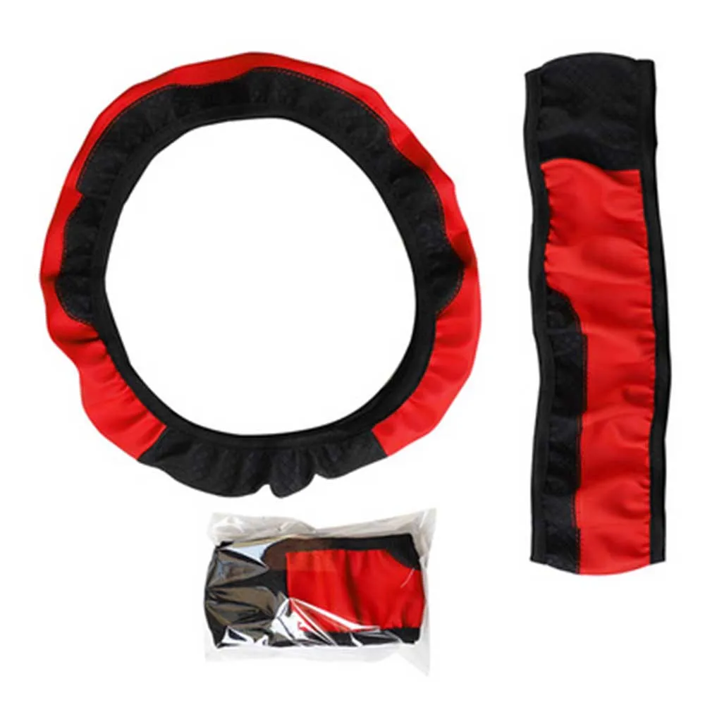 Car Auto Steering Wheel Cover Leather Breathable Anti-slip Protector RED Installs Easily Anti Slip Design For Safety Grap
Car Auto Steering Wheel Cover Leather Breathable Anti-slip Protector RED Installs Easily Anti Slip Design For Safety Grap