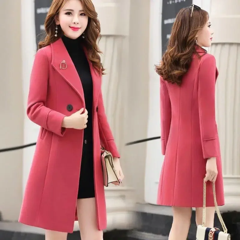 2022 Autumn Winter New Woolen Jackets Women Mid-Length Coat Fashion Wool Overwear Female Jacket Suit Collar Outcoat Ladies Tops
2022 Autumn Winter New Woolen Jackets Women Mid-Length Coat Fashion Wool Overwear Female Jacket Suit Collar Outcoat Ladies Tops