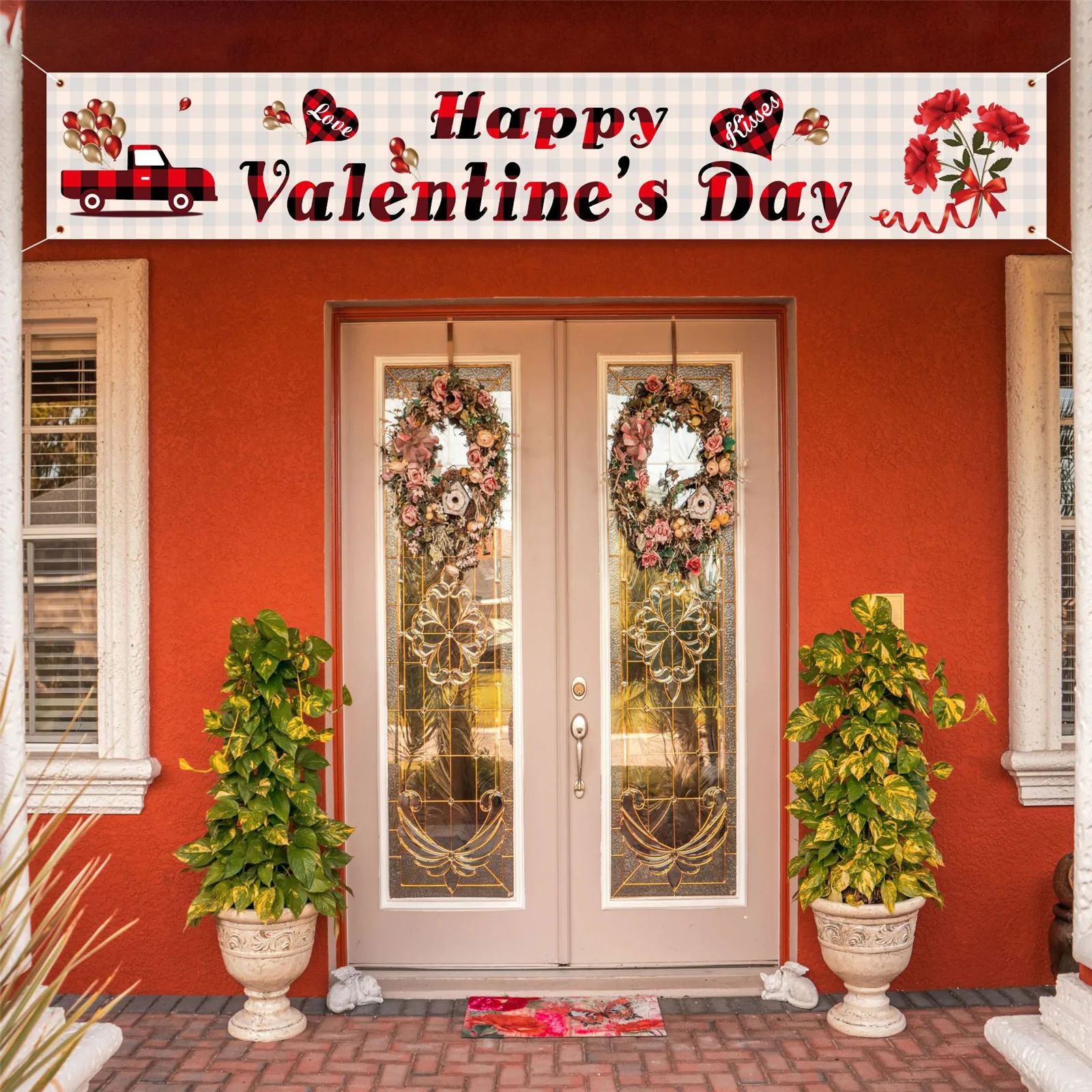 Valentines Day Flag Banner Huge Sign Holiday Party Supplies Wedding Outdoor Garden Indoor Yard Happy Couplet Decorations
Valentines Day Flag Banner Huge Sign Holiday Party Supplies Wedding Outdoor Garden Indoor Yard Happy Couplet Decorations