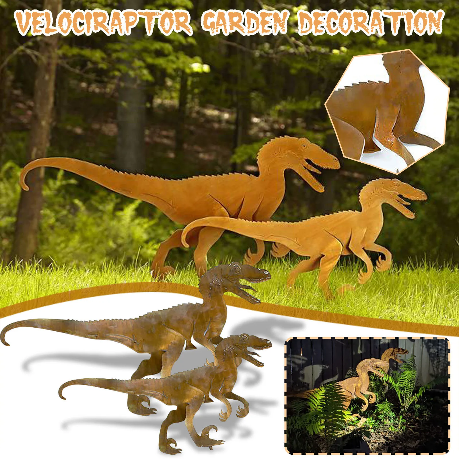 Dinosaur decorative art silhouette metal animal silhouette art courtyard decor Garden Decoration Lawn yard Outdoor Ornament
Dinosaur decorative art silhouette metal animal silhouette art courtyard decor Garden Decoration Lawn yard Outdoor Ornament