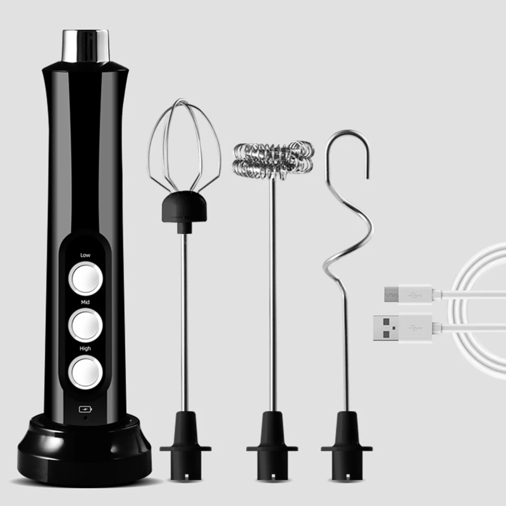 3-Speeds Electric Whisk Coffee Milk Drink Frother Foamer Mixer USB Rechargeable Handheld Food Blender Kitchen Egg Beater Mixer
3-Speeds Electric Whisk Coffee Milk Drink Frother Foamer Mixer USB Rechargeable Handheld Food Blender Kitchen Egg Beater Mixer
