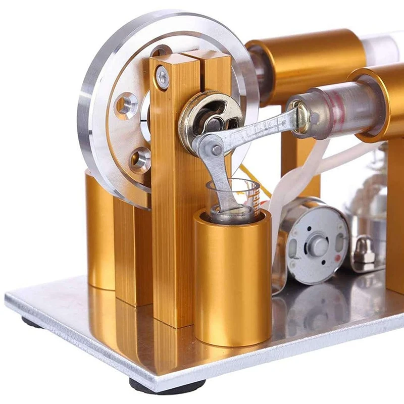 Double Cylinder Hot Air Stirling Engine Motor Model Educational Scientific Power Generation Experimental | Игрушки и хобби