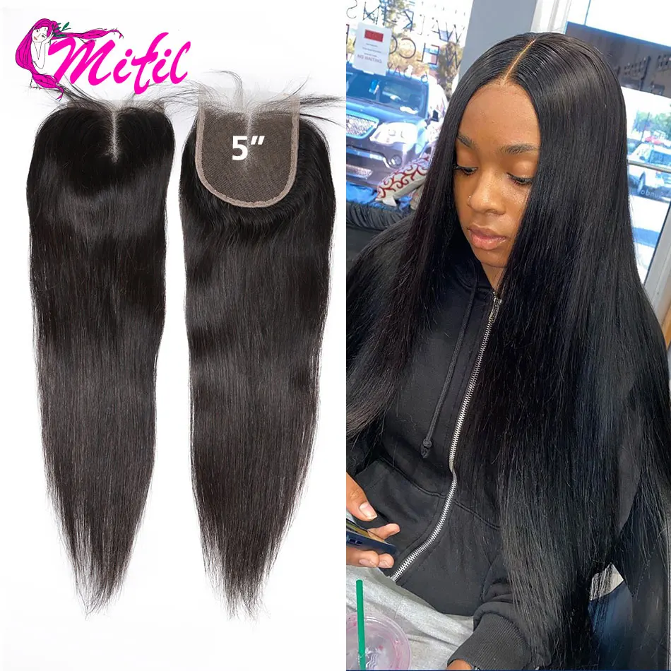 Mifil Hair HD Transparent Lace Closure 5x5 Straight Hair Human Remy Hair Closure with Baby Hair Middle/Free/Three Part Closure
Mifil Hair HD Transparent Lace Closure 5x5 Straight Hair Human Remy Hair Closure with Baby Hair Middle/Free/Three Part Closure