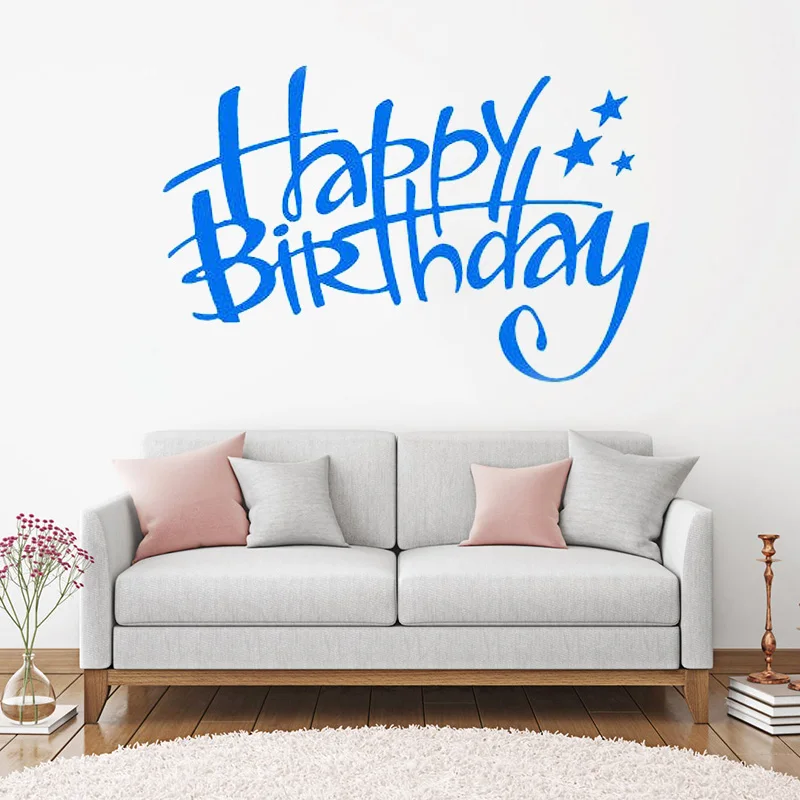 Custom wall sticker Happy Birthday Lettering Stars Design Vinyl Sticker kids room decoration Decals Nursery home decor HY170
Custom wall sticker Happy Birthday Lettering Stars Design Vinyl Sticker kids room decoration Decals Nursery home decor HY170