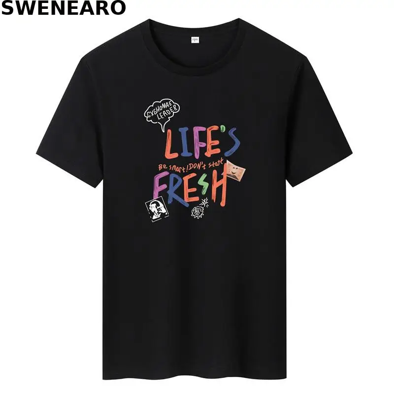 SWENEARO 2021 new summer T-shirt men's 100% pure cotton life printing T-shirt men's casual O-neck short-sleeved brand T-shirt
SWENEARO 2021 new summer T-shirt men's 100% pure cotton life printing T-shirt men's casual O-neck short-sleeved brand T-shirt