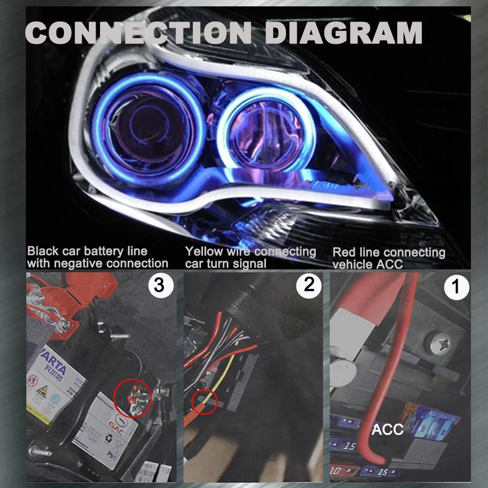 2PCS Waterproof Flexible Universal Car led DRL Daytime Running Light Flow Runs Headlight LED Strip Brake Turn Signal Lights CJ
2PCS Waterproof Flexible Universal Car led DRL Daytime Running Light Flow Runs Headlight LED Strip Brake Turn Signal Lights CJ