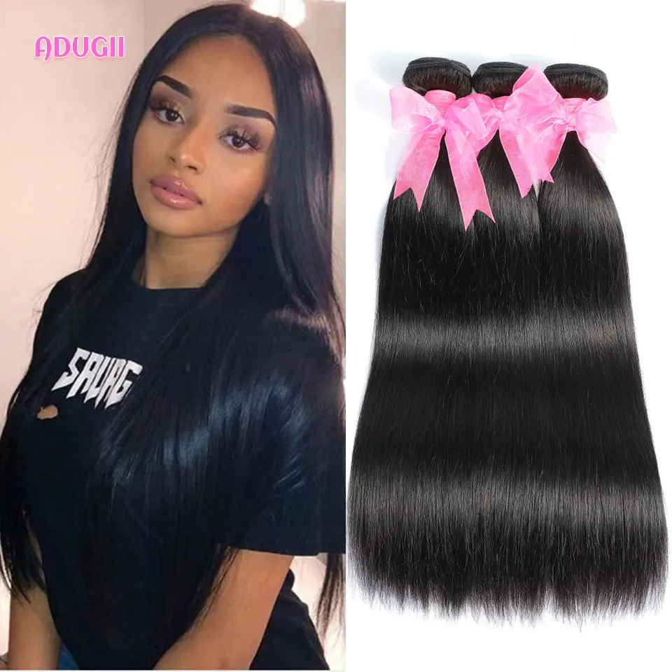 Adugii Straight Hair Bundles 26 28 30 Inch Brazilian Hair Weave Bundles Natural Black Remy Extension Human Hair Bundles 1/3/4 Pc
Adugii Straight Hair Bundles 26 28 30 Inch Brazilian Hair Weave Bundles Natural Black Remy Extension Human Hair Bundles 1/3/4 Pc