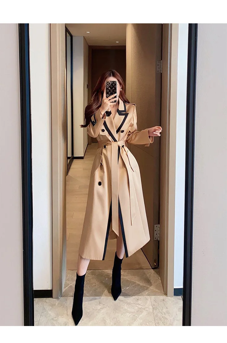 2021 Spring OL Office Work Trench Coat for Ladies Contrast Long Sleeve Singer Breast Pocket England Midi Blazer Coat Ladies
2021 Spring OL Office Work Trench Coat for Ladies Contrast Long Sleeve Singer Breast Pocket England Midi Blazer Coat Ladies