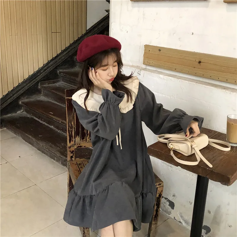 Harajuku Kawaii Loose Straight Doll Dress Japanese Vintage College Style Sweet Peter Pan Collar Bow Cute Petal Full Sleeve Dress
Harajuku Kawaii Loose Straight Doll Dress Japanese Vintage College Style Sweet Peter Pan Collar Bow Cute Petal Full Sleeve Dress