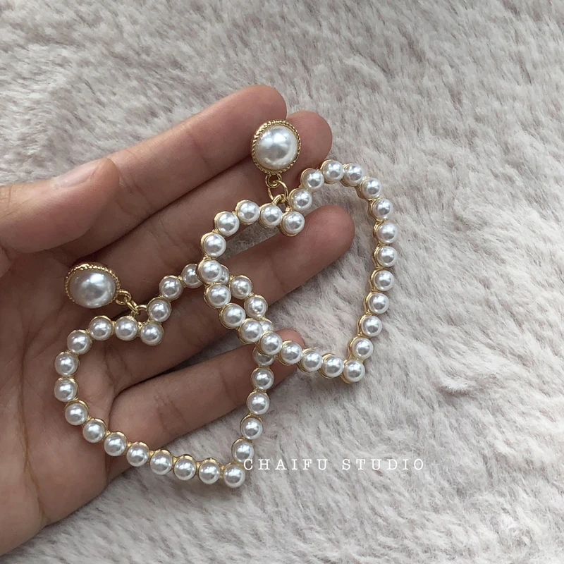 Chaifu Studio/R224 Ins стиль современные элегантные изящные подходящие ко всему жемчужные серьги-гвоздики в форме сердца 
Chaifu Studio/R224 Ins стиль современные элегантные изящные подходящие ко всему жемчужные серьги-гвоздики в форме сердца