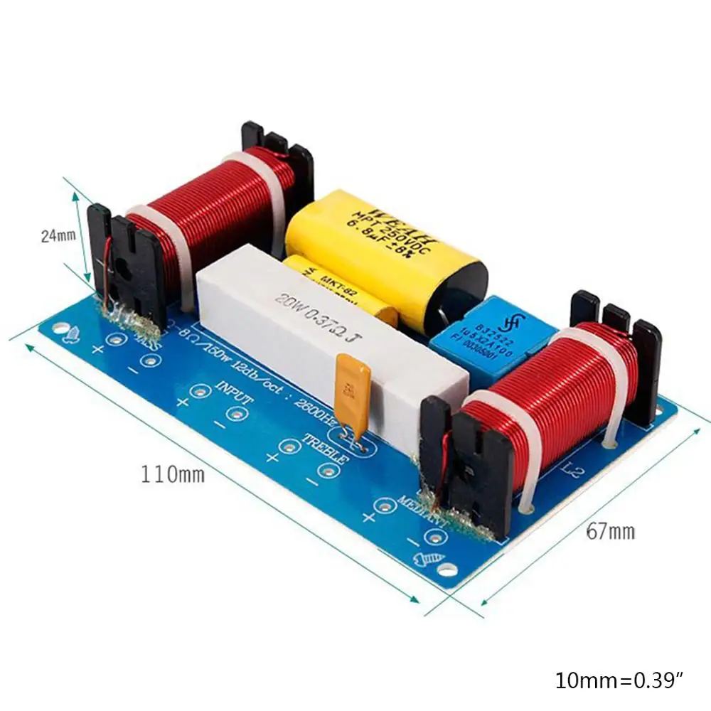WEAH 338 3 Way 120 Вт динамик аудио делитель частоты громкий кроссовер фильтр|Аксессуары