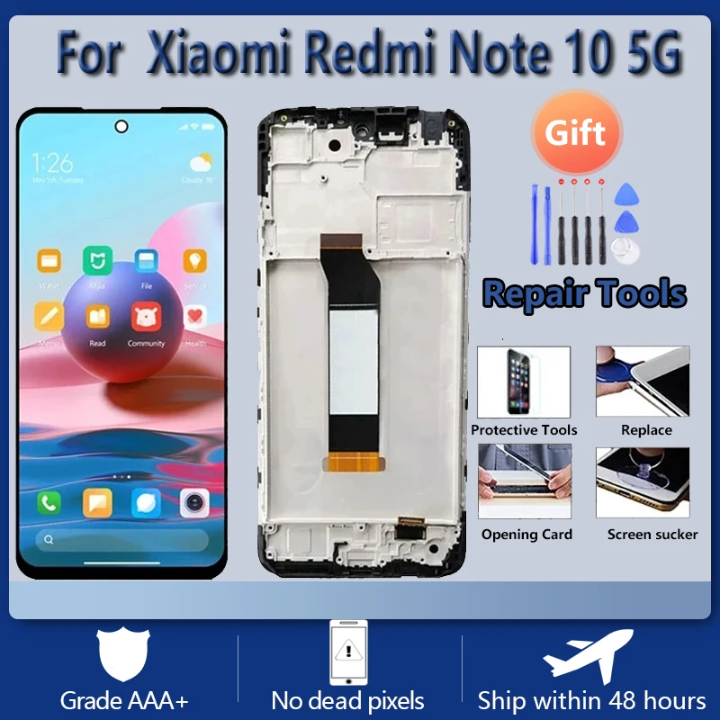 ЖК-дисплей 6,5 дюйма для Xiaomi Redmi Note 10, запасные части для сенсорного экрана Redmi Note 10
ЖК-дисплей 6,5 дюйма для Xiaomi Redmi Note 10, запасные части для сенсорного экрана Redmi Note 10