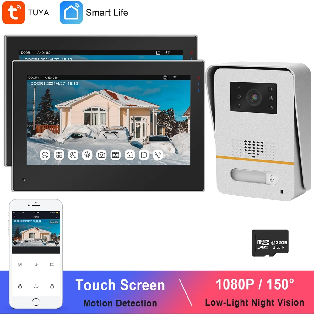 WI-FI видео домофон TUYA Smart Life APP IP дверной домофон для дома с 7 дюймовым сенсорным Экран 1080P видео-дверной звонок Камера Системы
WI-FI видео домофон TUYA Smart Life APP IP дверной домофон для дома с 7 дюймовым сенсорным Экран 1080P видео-дверной звонок Камера Системы