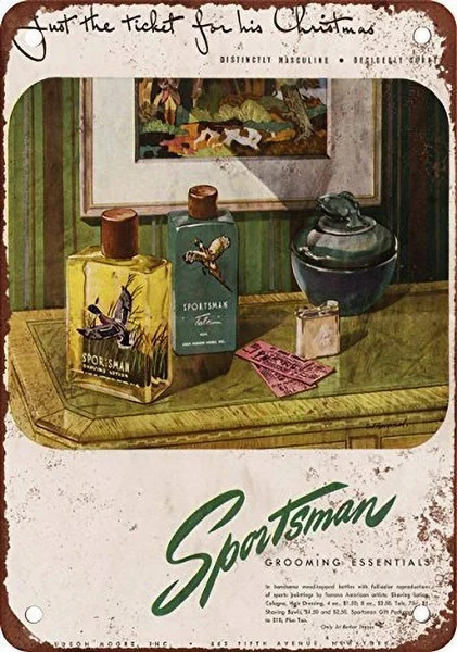 Sportsman Grooming Essentials Retro tin sign nostalgic ornament metal poster garage art deco bar cafe shop
Sportsman Grooming Essentials Retro tin sign nostalgic ornament metal poster garage art deco bar cafe shop