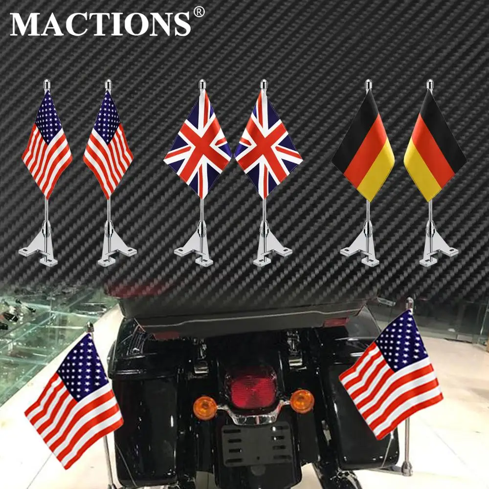 Motorcycle Universal Flag Pole Luggage Rack Rear Side Mount For Germany For UK For USA Flag For Harley Touring Electra Glide
Motorcycle Universal Flag Pole Luggage Rack Rear Side Mount For Germany For UK For USA Flag For Harley Touring Electra Glide
