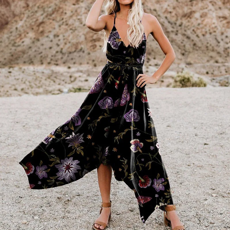 Women Sexy Spaghetti Strap Backless Party Dress 2021 Summer Elegant Floral Print Beach Dress Lady Casual Irregular Dress Vestido
Women Sexy Spaghetti Strap Backless Party Dress 2021 Summer Elegant Floral Print Beach Dress Lady Casual Irregular Dress Vestido
