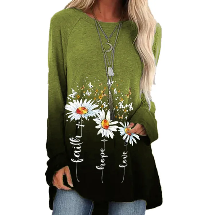 Flower Butterfly Printed Loose t Shirt Women Long Sleeve O-Neck Pullover Tops Ladies T-Shirt Koszulki Damskie Tshirt
Flower Butterfly Printed Loose t Shirt Women Long Sleeve O-Neck Pullover Tops Ladies T-Shirt Koszulki Damskie Tshirt