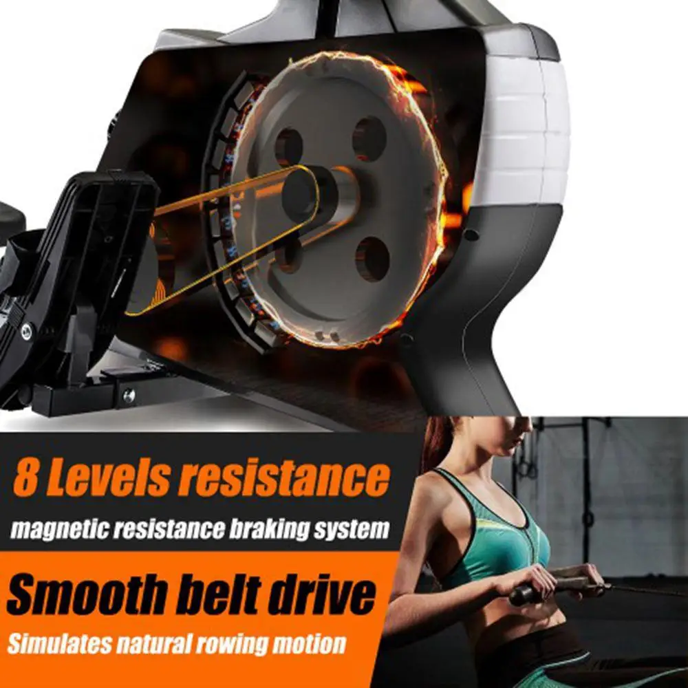 Rowing Machine Fitness Cardio Workout with Adjustable Magnetic Resistance Max User Weight 120Kg, count, distance, calories, time
Rowing Machine Fitness Cardio Workout with Adjustable Magnetic Resistance Max User Weight 120Kg, count, distance, calories, time