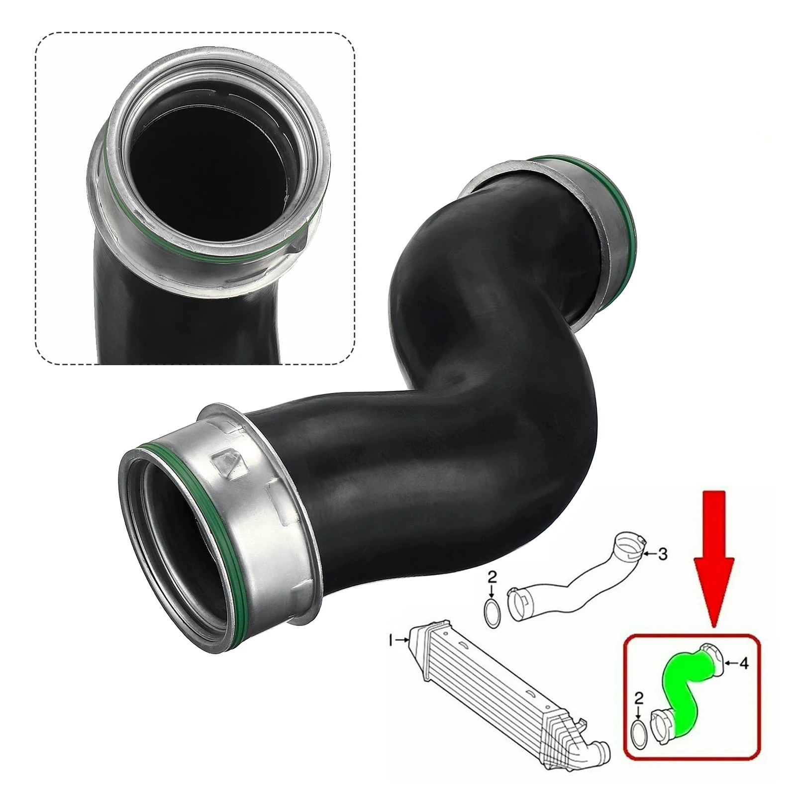 Intercooler Pipe Turbo Boost Hose Pipe Fit for VW GOLF MK5 for SEAT 1.9TDI 1K0145832B
Intercooler Pipe Turbo Boost Hose Pipe Fit for VW GOLF MK5 for SEAT 1.9TDI 1K0145832B