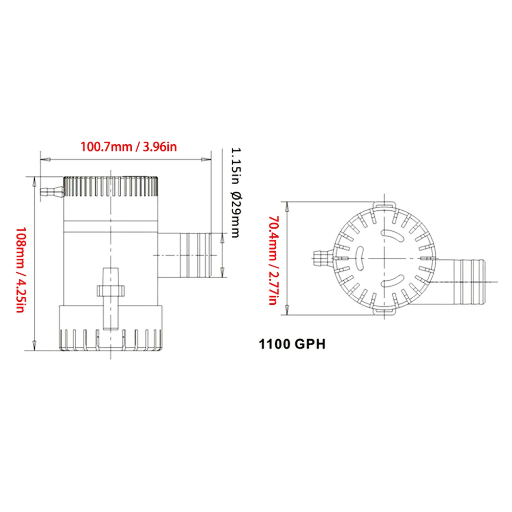 Bilge Pump 1100GPH DC 12V Electric Water Pump For Aquario Submersible Seaplane Motor Homes Houseboat Boats
Bilge Pump 1100GPH DC 12V Electric Water Pump For Aquario Submersible Seaplane Motor Homes Houseboat Boats