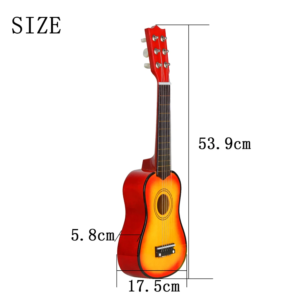 21Inch Wooden Folk Guitar For Beginners To Practice 7 Colors Children'S Classical Guitar Musical Instrument Wooden String Guitar
21Inch Wooden Folk Guitar For Beginners To Practice 7 Colors Children'S Classical Guitar Musical Instrument Wooden String Guitar