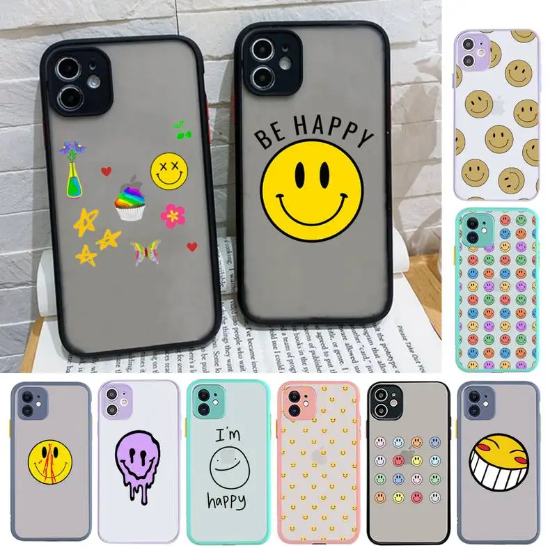 Fashion Cartoon Smile Face Phone Case Matte Bumper Phone Case For iphone12 11 Pro Max X XS Max XR 7 8 Plus 12mini Cover
Fashion Cartoon Smile Face Phone Case Matte Bumper Phone Case For iphone12 11 Pro Max X XS Max XR 7 8 Plus 12mini Cover