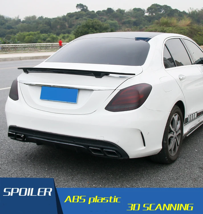 Спойлер для автомобиля W205 из АБС пластика цветной задний спойлер Benz C180 C200 C260 C280 C300
