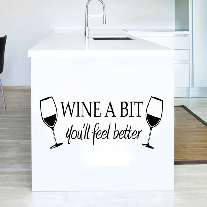 WINE A BIT Kitchen Bar Wall Sticker PVC Living room Restaurant Background home decoration Mural Art Decals stickers wallpaper
WINE A BIT Kitchen Bar Wall Sticker PVC Living room Restaurant Background home decoration Mural Art Decals stickers wallpaper