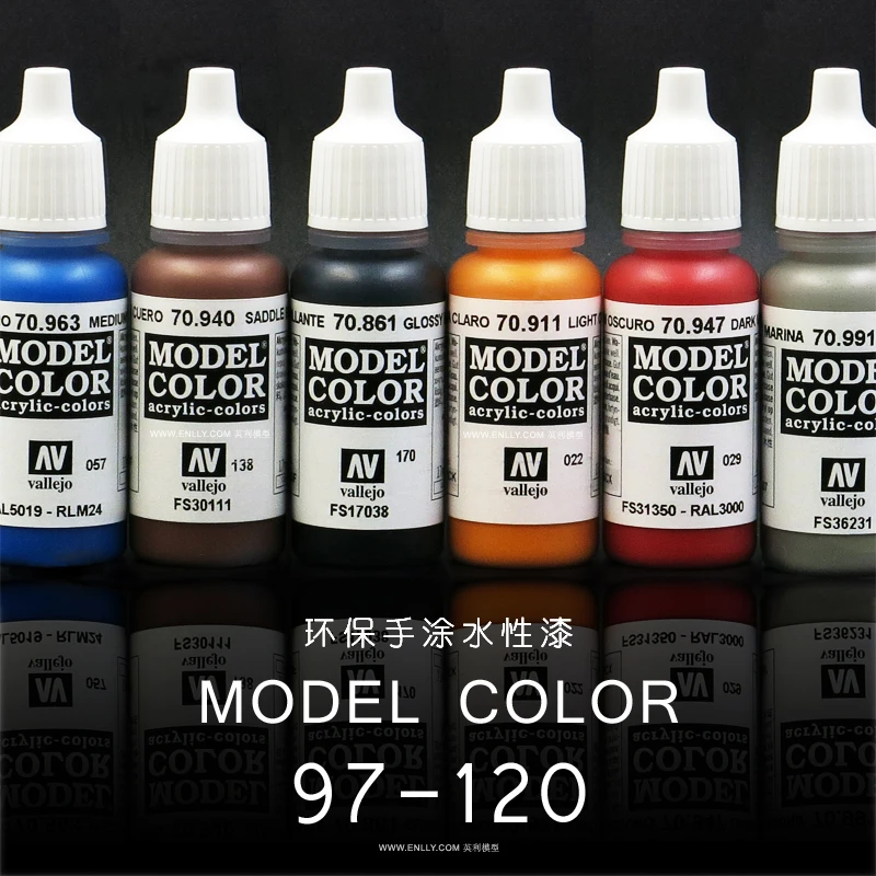 17ml AV vallejo Model paint Model color Environmental protection water-based paint Hand painted series 97-120
17ml AV vallejo Model paint Model color Environmental protection water-based paint Hand painted series 97-120