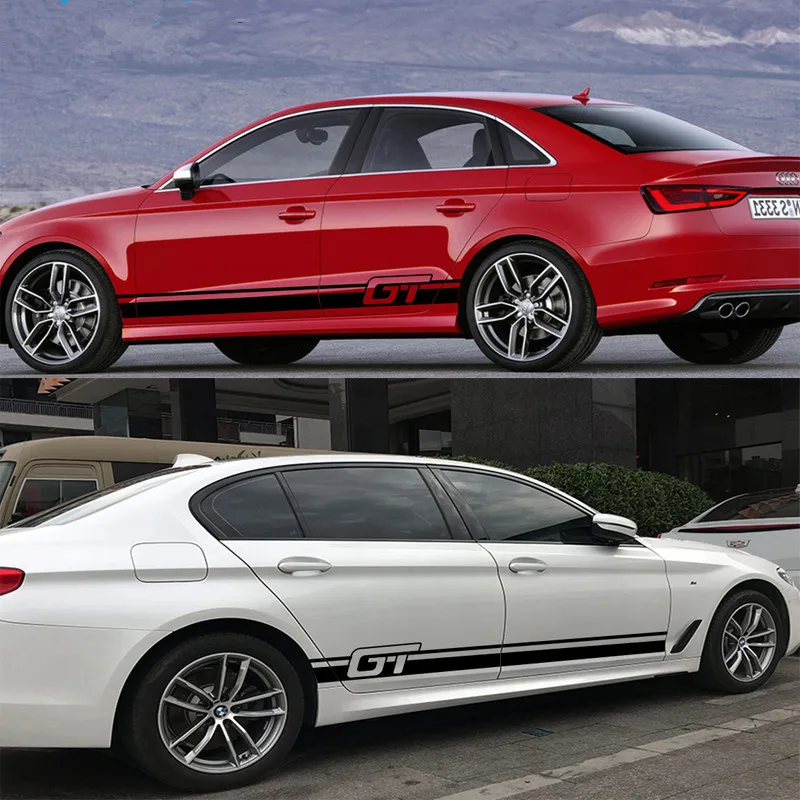 2Pcs/lot Car Stickers Car Body Door Side Stripes Sticker Decals For BMW Ford Volkswagen Toyota Renault Peugeot Auto Accessories
2Pcs/lot Car Stickers Car Body Door Side Stripes Sticker Decals For BMW Ford Volkswagen Toyota Renault Peugeot Auto Accessories