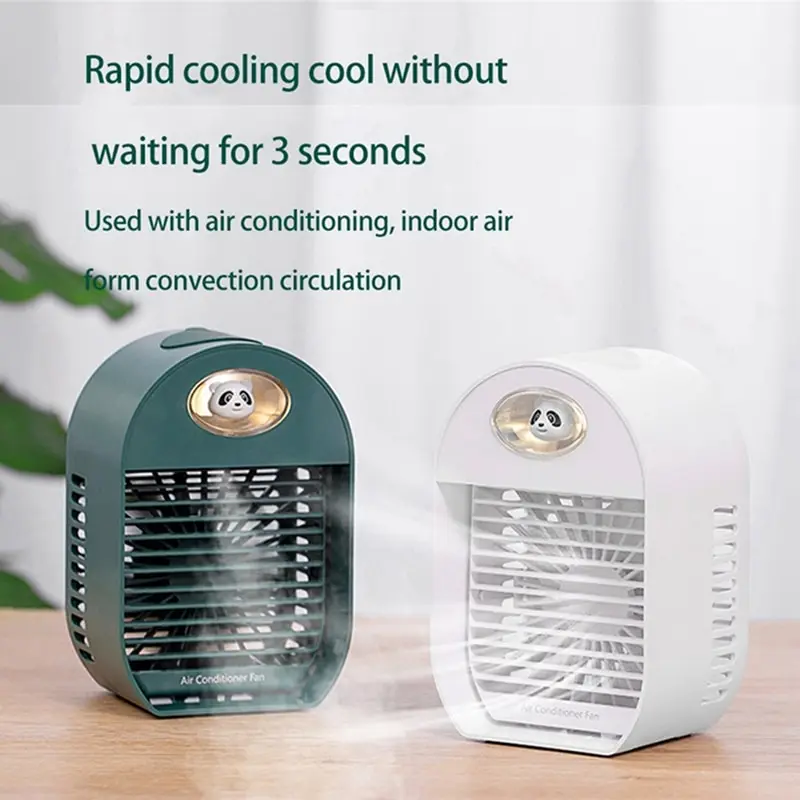Mini Air Conditioner Fan Humidifier Portable AC Fan With 3 Wind Speed Rechargeable Air Conditioner Fan With 7 LED Night Lights
Mini Air Conditioner Fan Humidifier Portable AC Fan With 3 Wind Speed Rechargeable Air Conditioner Fan With 7 LED Night Lights