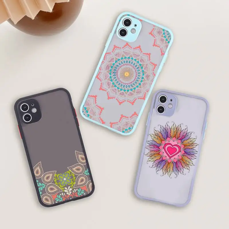 Mandala Lace Flower Phone Case For iPhone 12 11 Mini Pro XR XS Max 7 8 Plus X Matte transparent blue Back Cover
Mandala Lace Flower Phone Case For iPhone 12 11 Mini Pro XR XS Max 7 8 Plus X Matte transparent blue Back Cover