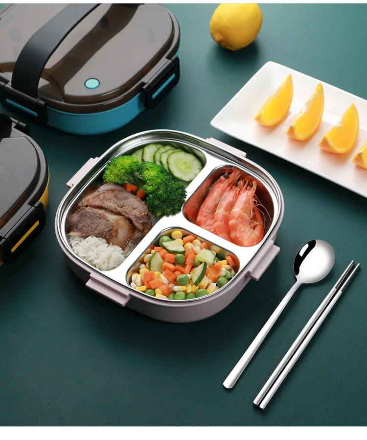 Stainless Steel Lunch Box Portable Leak-Proof Food Storage Container with 3 Compartments Bento Boxes Microwave Dinnerware
Stainless Steel Lunch Box Portable Leak-Proof Food Storage Container with 3 Compartments Bento Boxes Microwave Dinnerware