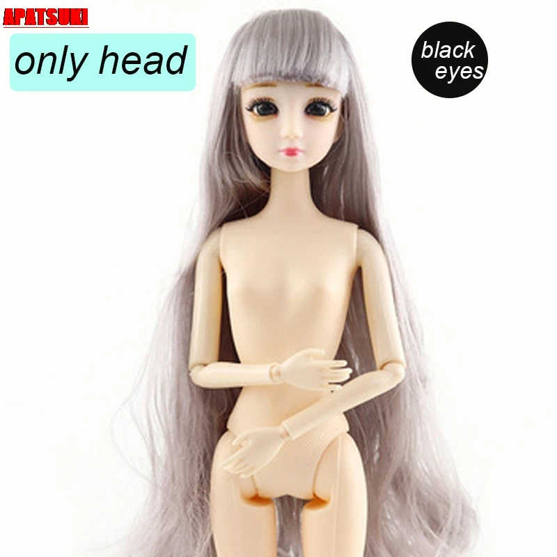 Straight Fringe Long Grey Hair WIG Dolls Heads For 1/6 BJD Black Eyes Doll Head for 11.5" DollHouse Baby DIY Toys 1:6 Gift
Straight Fringe Long Grey Hair WIG Dolls Heads For 1/6 BJD Black Eyes Doll Head for 11.5" DollHouse Baby DIY Toys 1:6 Gift