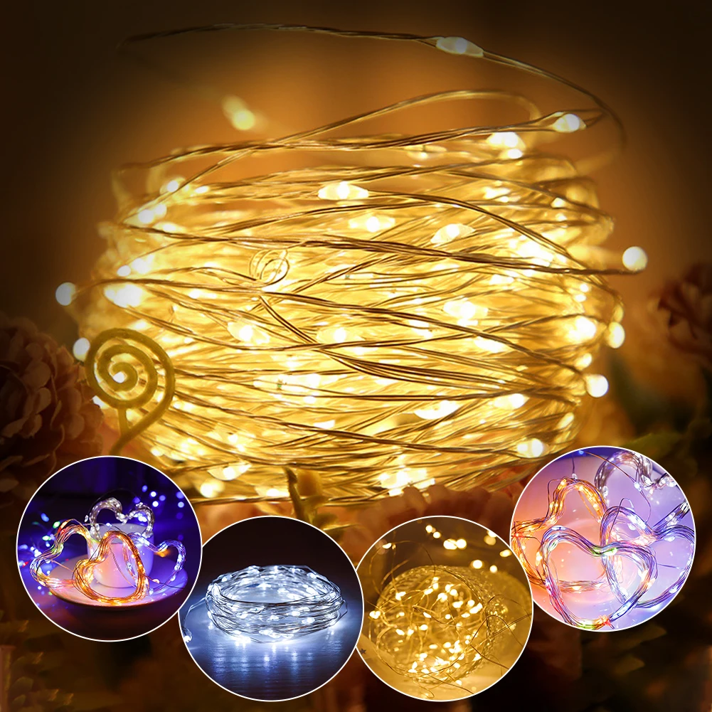 10M/100pcs Led String Lights Copper Wire Battery Operated Decorative Fairy Lights For Wedding Party Xmas Tree Home Bedroom Decor
10M/100pcs Led String Lights Copper Wire Battery Operated Decorative Fairy Lights For Wedding Party Xmas Tree Home Bedroom Decor