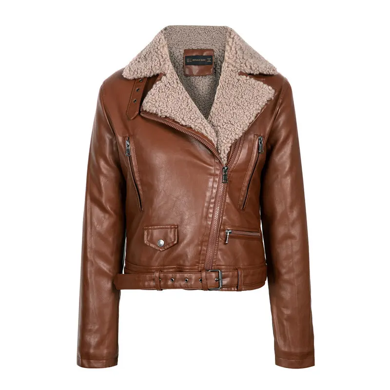 2022 Fashion Women Winter Warm Faux Leather Jackets With Fur Collar Lady White Black Motorcycle & Biker Street Outerwear Coats
2022 Fashion Women Winter Warm Faux Leather Jackets With Fur Collar Lady White Black Motorcycle & Biker Street Outerwear Coats